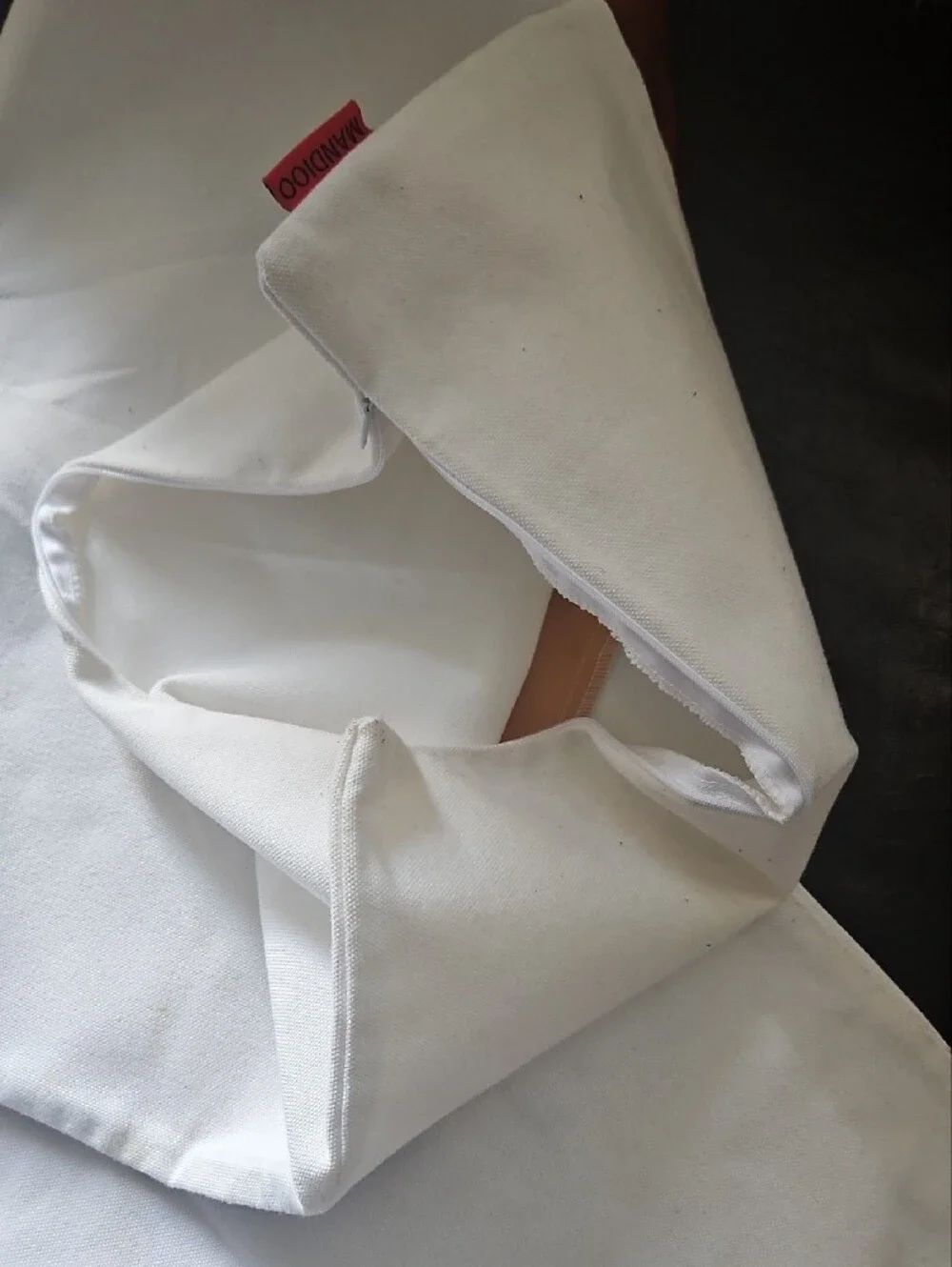 Thick Faux Leather & Thick Cotton Linen Throw Pillow Covers - Set of 2